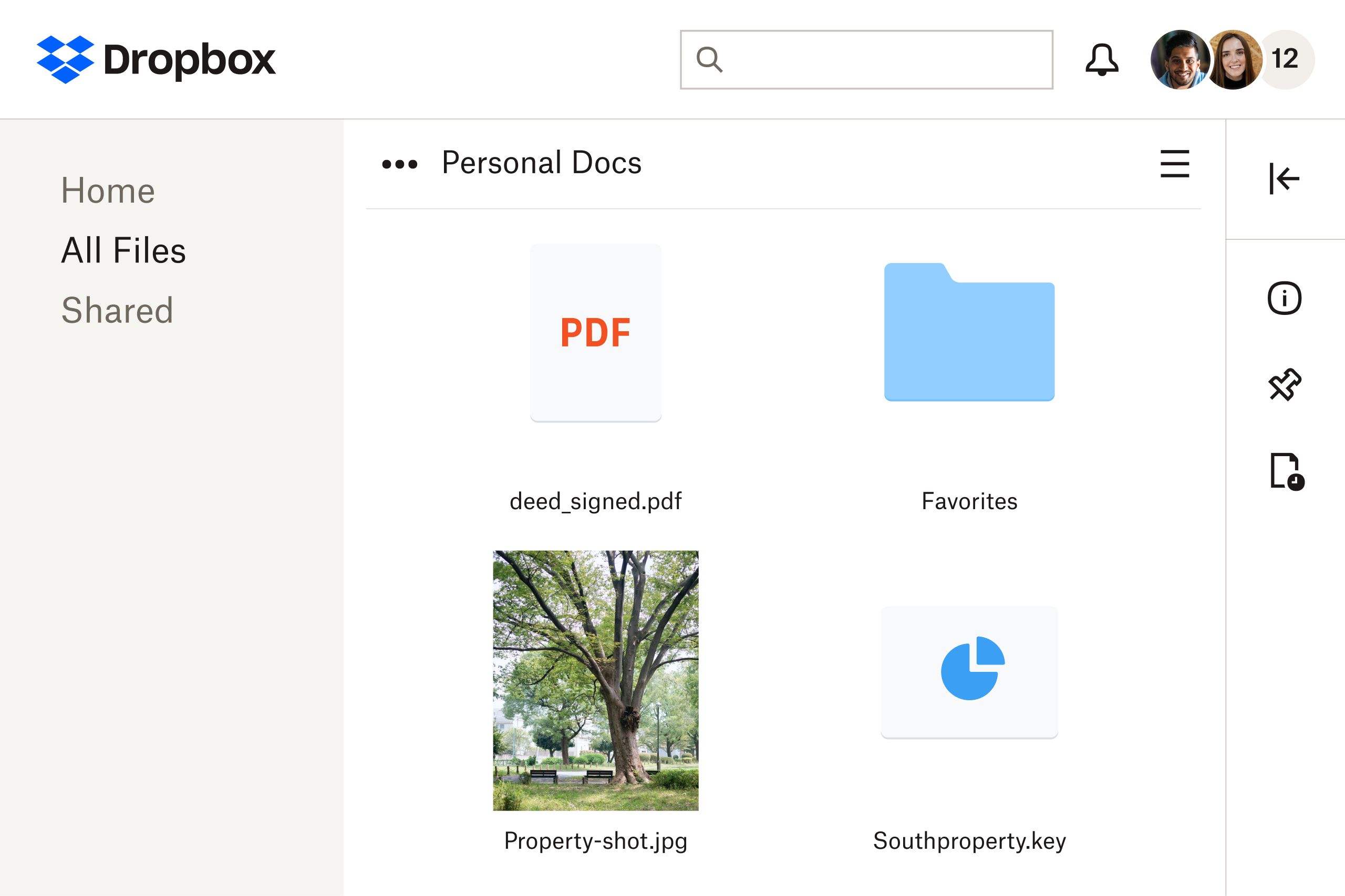 Image d’un fichier PDF enregistré dans le stockage en nuage Dropbox et pouvant être modifié avec Dropbox
